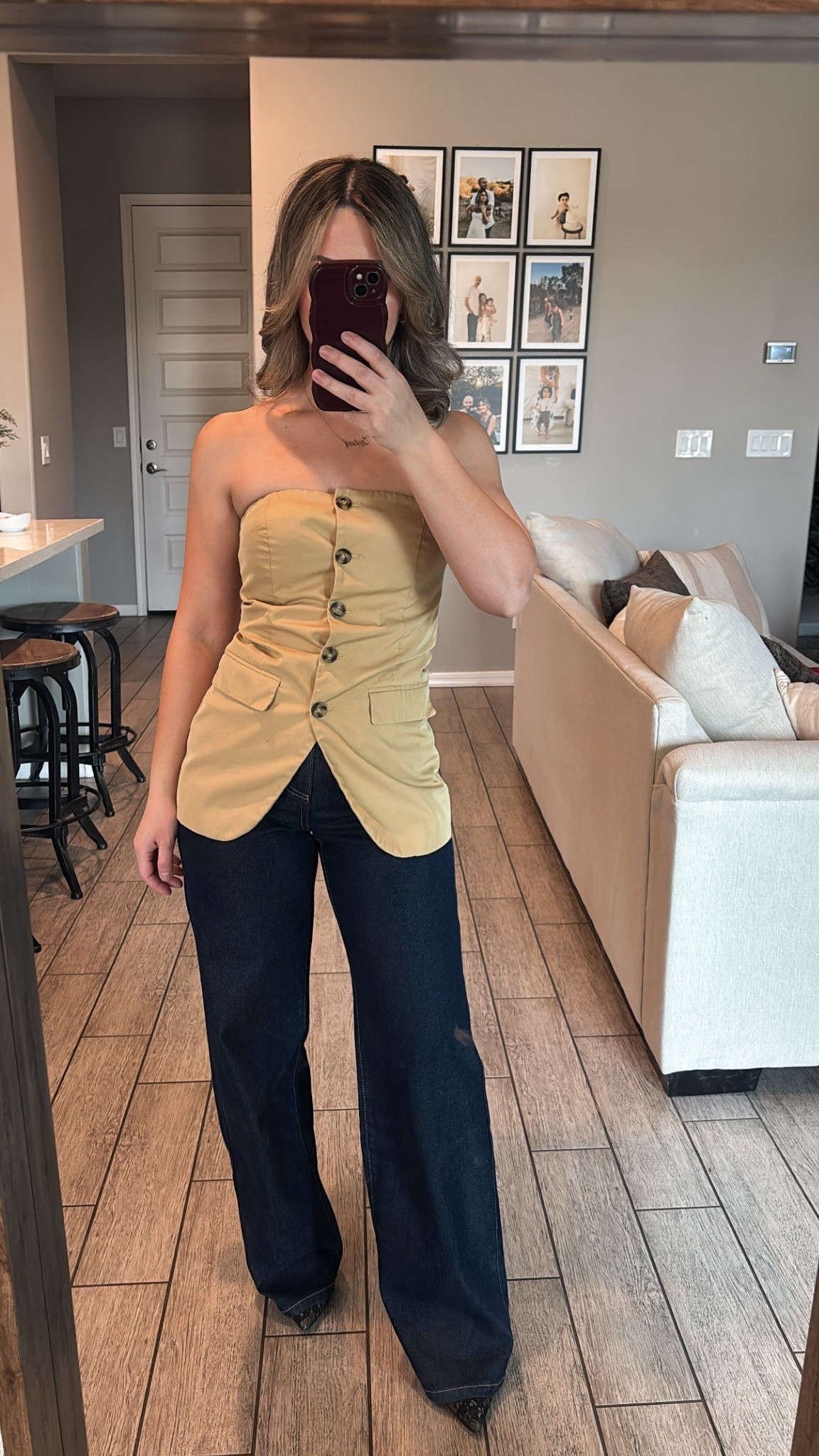 Top (H&M old), Walmart jeans S, Steven madden heels. 

#fallstyle #momstyle #hmstyle #walmartstyle #walmartjeans #affordablestyle #outfitunder50 #outfitideas #styletip #bustiertop #holidayoutfits #minimalstyle #laceheels #style #outfitlooks #hmtop #hmsale #amazonfinds 

#LTKU #LTKSaleAlert #LTKStyleTip