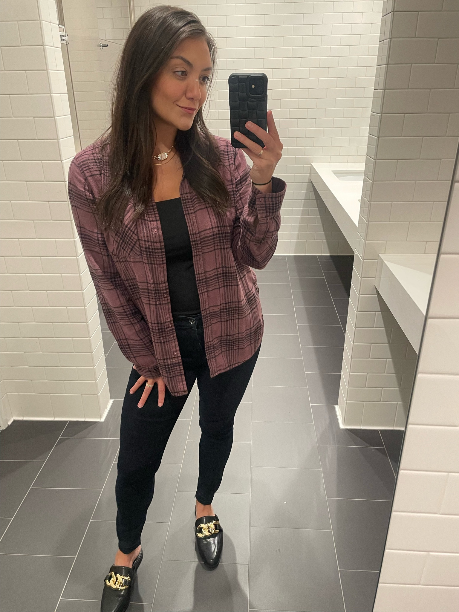 Flannel is a few seasons old at Express! All size medium + denim are 8s. Layering gold chain necklace is a new favorite from Abbott Lyon!

#LTKstyletip #LTKGiftGuide #LTKSeasonal