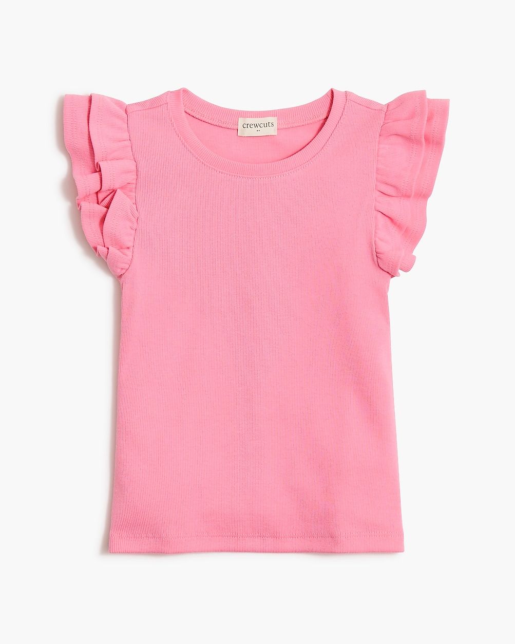 Girls' ribbed ruffle-sleeve tee | J.Crew Factory