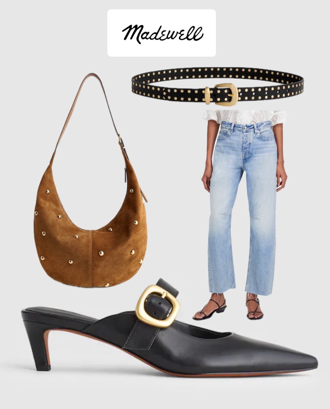 Madewell sale! Darted barrel jeans are the best ❤️ #madewellsale #madewell #barreljeans #studs #purse #saleonsale 