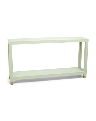 58x31in Linen Wrapped Console Table | TJ Maxx
