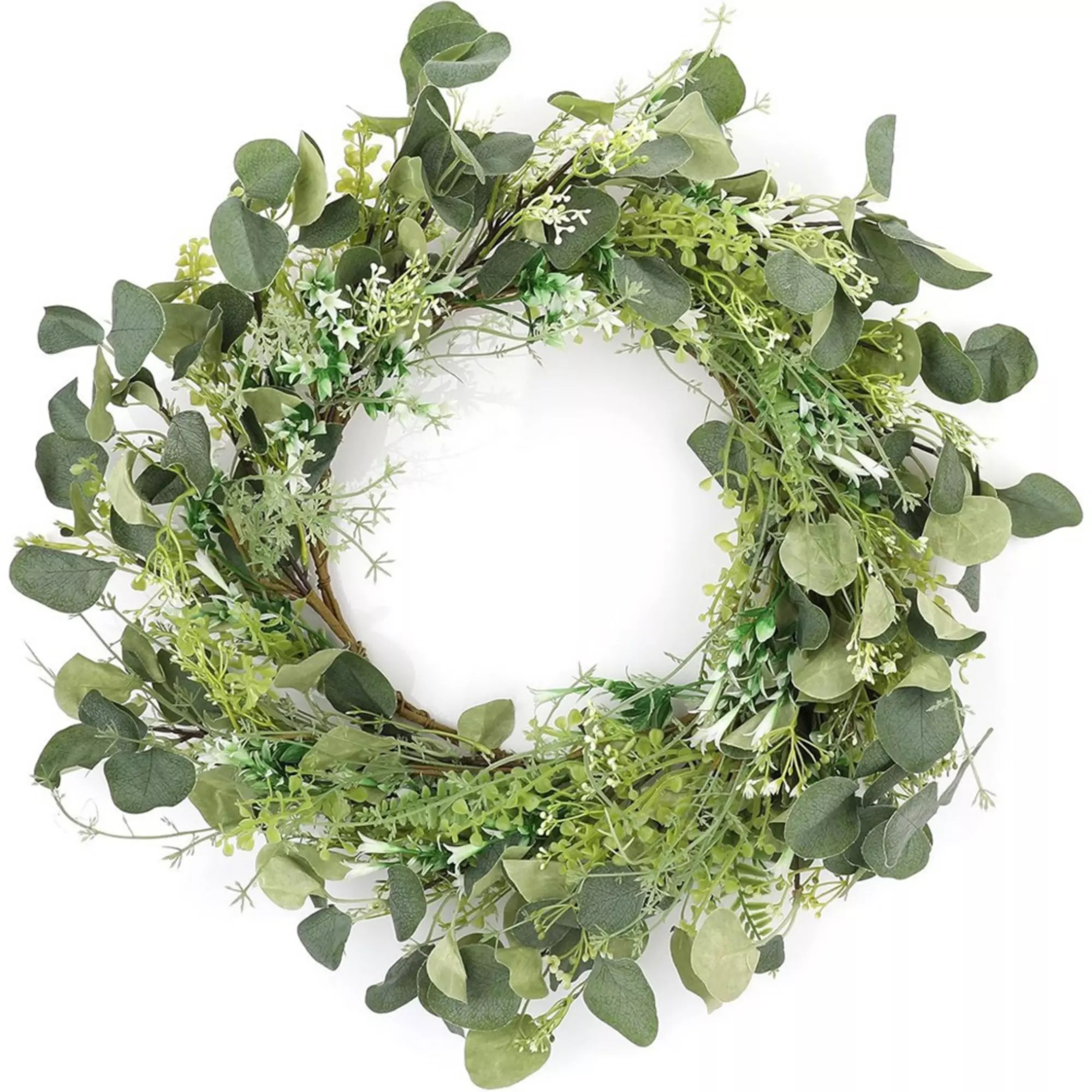 20" Spring Summer Eucalyptus Wreath for Front Door Farmhouse Decor | Kohl's