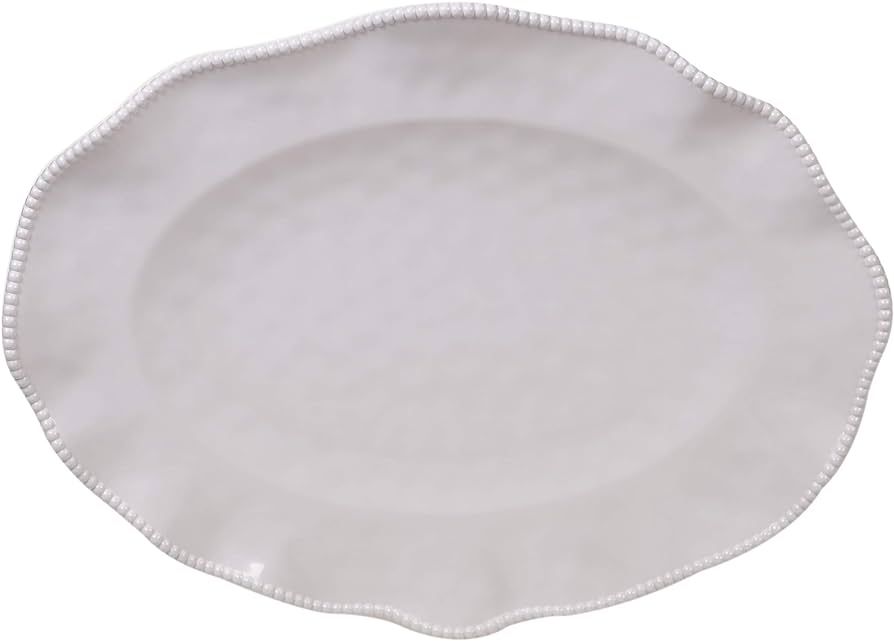Certified International Perlette Cream Oval Platter 18" x 13.5" Servware, Accessories,Hostess Ser... | Amazon (US)