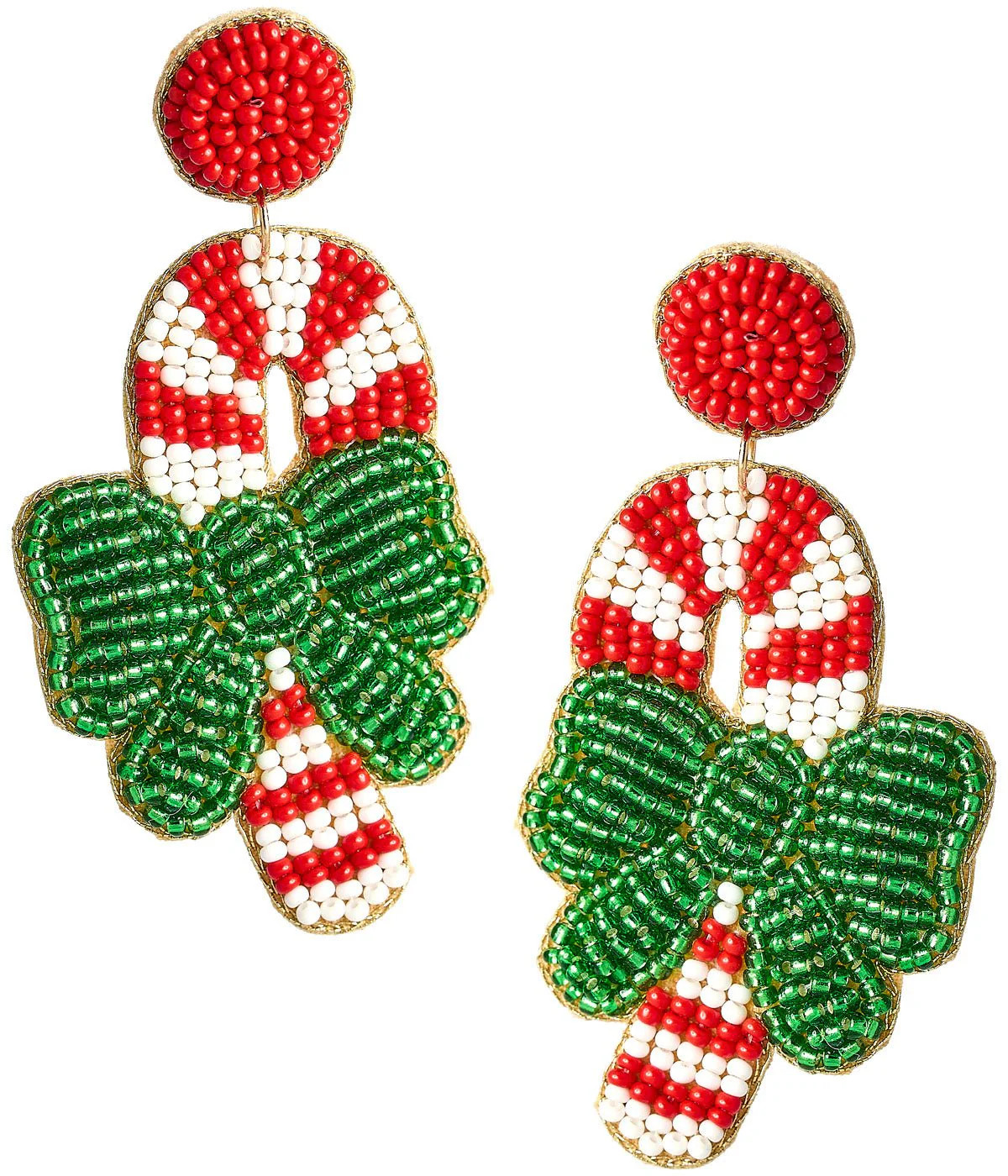 Candy Cane Beaded Earring | Lisi Lerch Inc