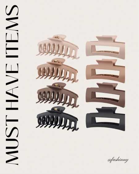 Neutral claw clips ftw 

Must have items, Amazon finds 

#LTKunder50 #LTKstyletip #LTKbeauty