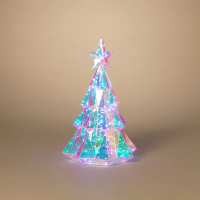 Enchanting 19.7 Inch USB Electric RGB Lighted Holographic Holiday Tree With Remote Control | Wayfair North America