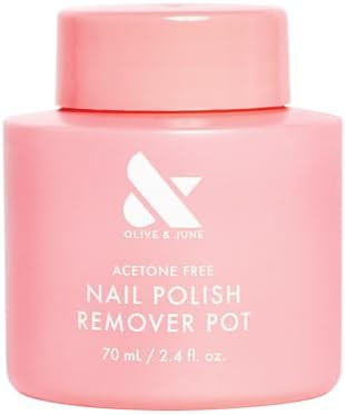 Olive & June Polish Remover Pot | Acetone-Free Nail Polish Remover with Sponge Lid for Mani + Ped... | Amazon (US)