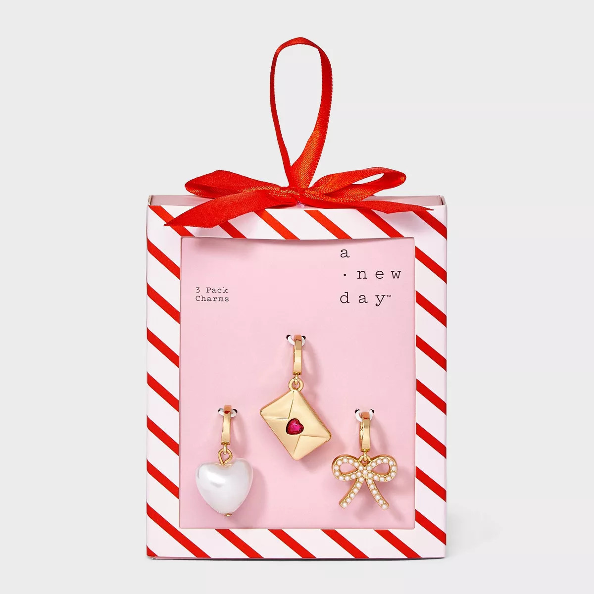 Heart Envelope and Bow Charm Necklace Set 3pc - A New Day™ Gold | Target