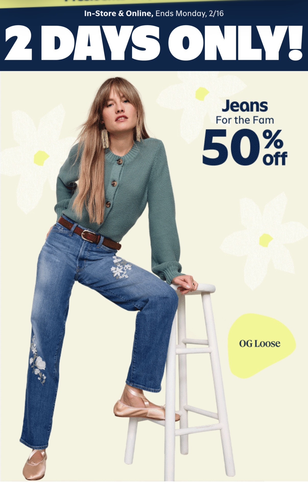Jeans are 50% off at Old Navy and that’s my kind of closet refresh 👖✨

Mom jeans.
Straight leg.
Wide leg.
Skinny.
Denim skirts.

This is the time to grab all the everyday staples you wear on repeat. Affordable, comfy, and true to size.

I linked my favorite Old Navy denim before the best washes sell out.

#OldNavy #DenimSale #50Off #JeanSeason #WardrobeStaples #AffordableFashion #ShoppingWithPriiincesss #AtlantaCreator


#LTKSaleAlert #LTKNYFW #LTKootd