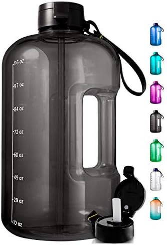 AQUAFIT 1 Gallon Water Bottle with Time Marker - Large Water Bottle Gallon Water Bottle Motivatio... | Amazon (US)