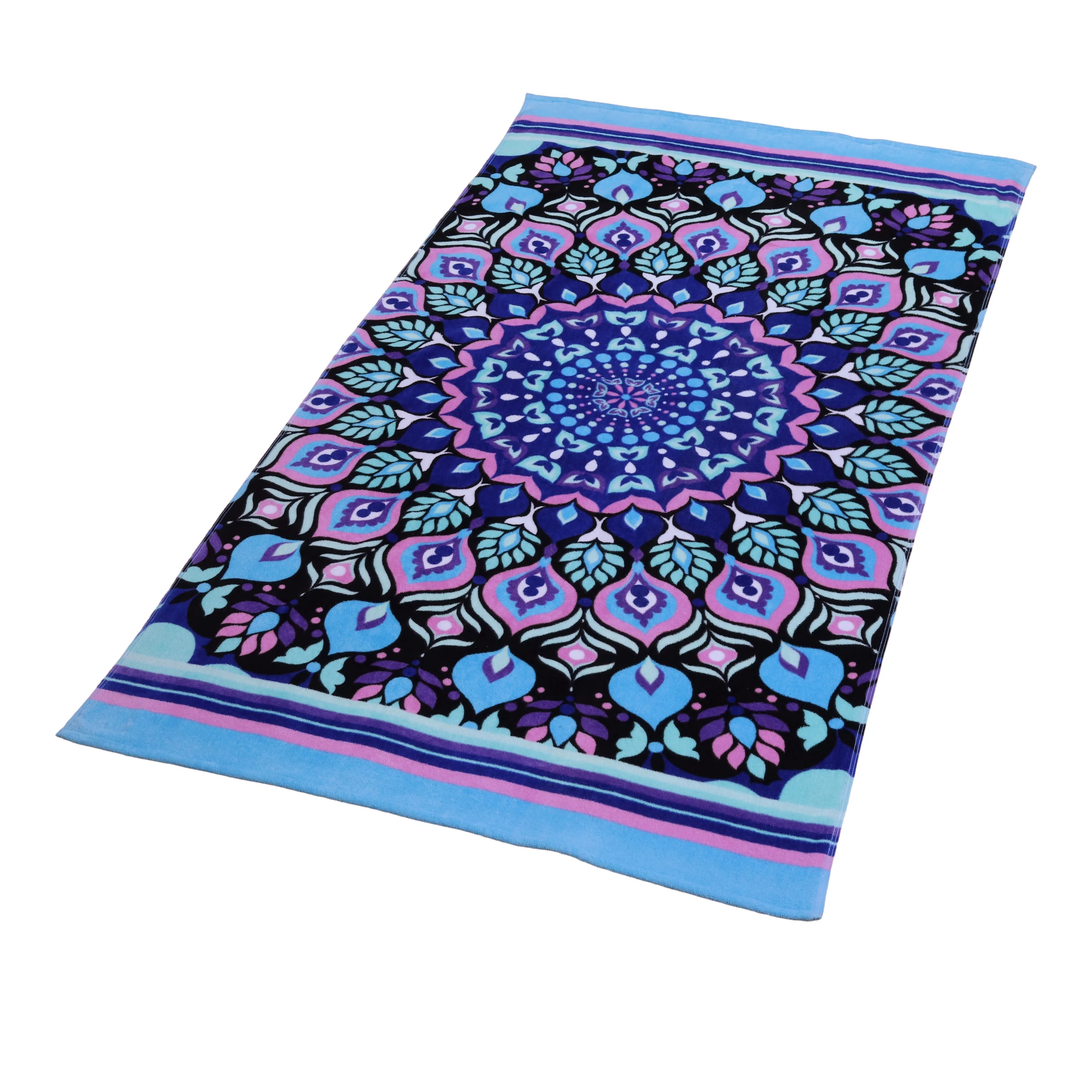 Mainstays Beach Towel, Blue Medallion Print - Walmart.com | Walmart (US)