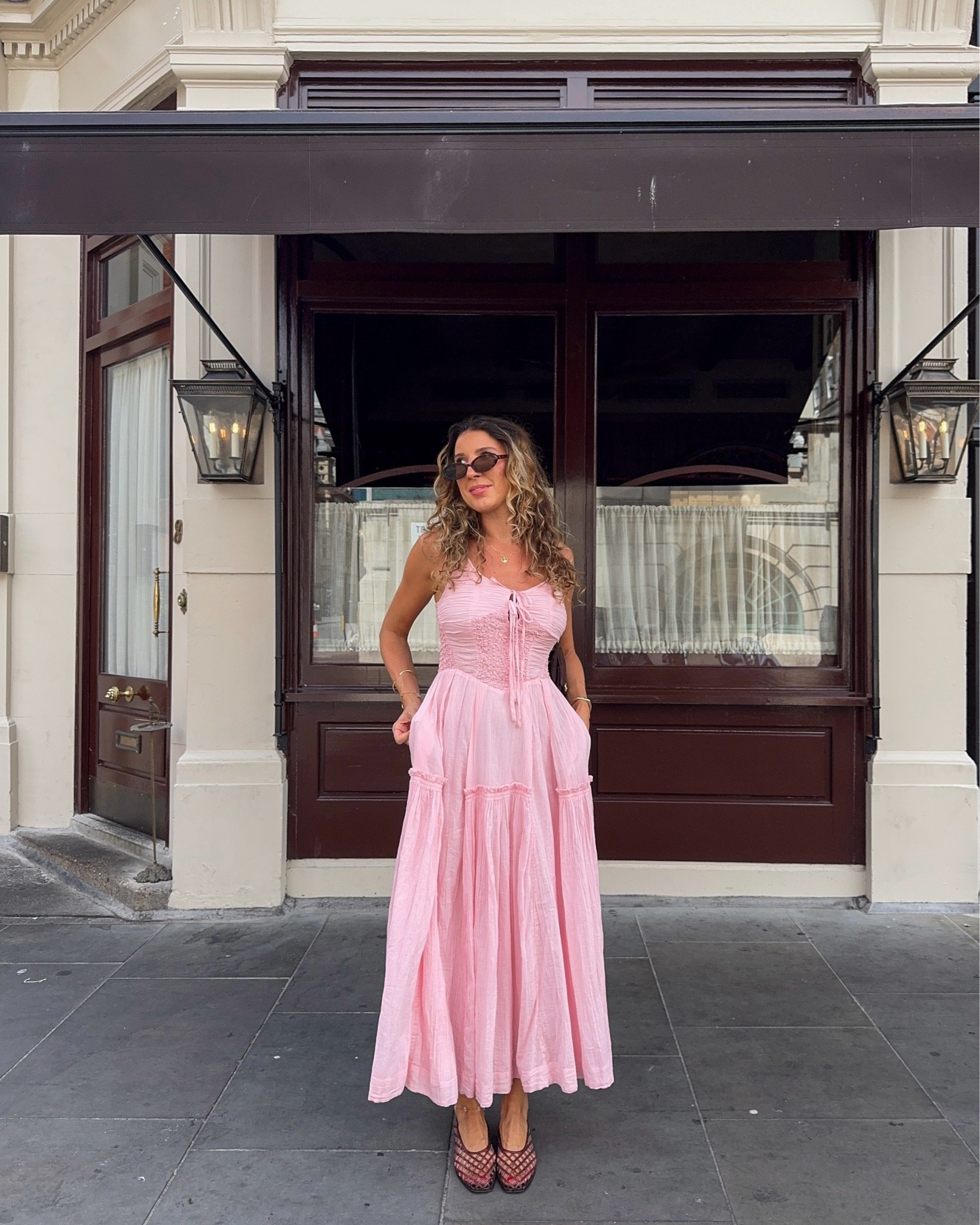 The cutest most girly summer dress for a day in London and it has pockets! I wear a size small 💕

#LTKsummer #LTKdresses