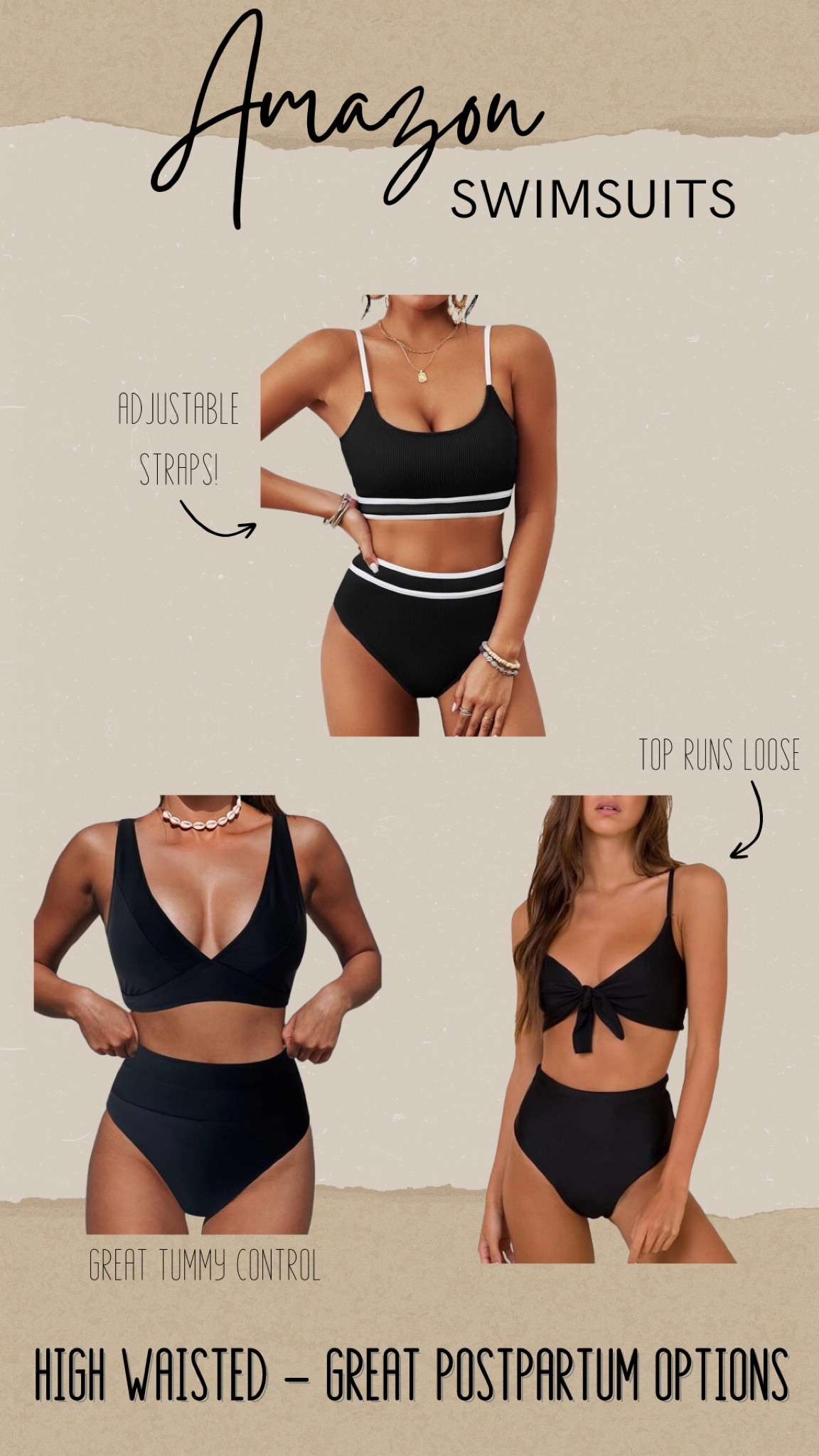 Was looking for flattering postpartum swimsuits, and came across these on Amazon! Size small in all. The top one is my favorite and comes in multiple color options! #postpartumswim #bellycontrolswim #swimwear #momswimsuit #momswim #momfashion #amazonswim

#LTKSeasonal #LTKFindsUnder50 #LTKSwim
