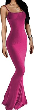 AnotherChill Women's Casual Lounge Slip Long Dress Sexy Sleeveless Backless Bodycon Maxi Dresses ... | Amazon (US)