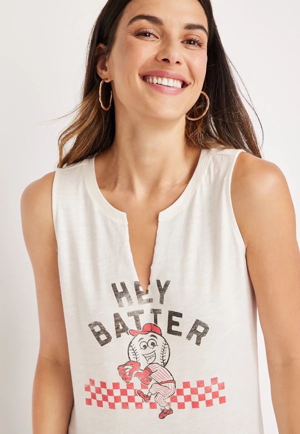 Hey Batter Graphic Tank | Maurices