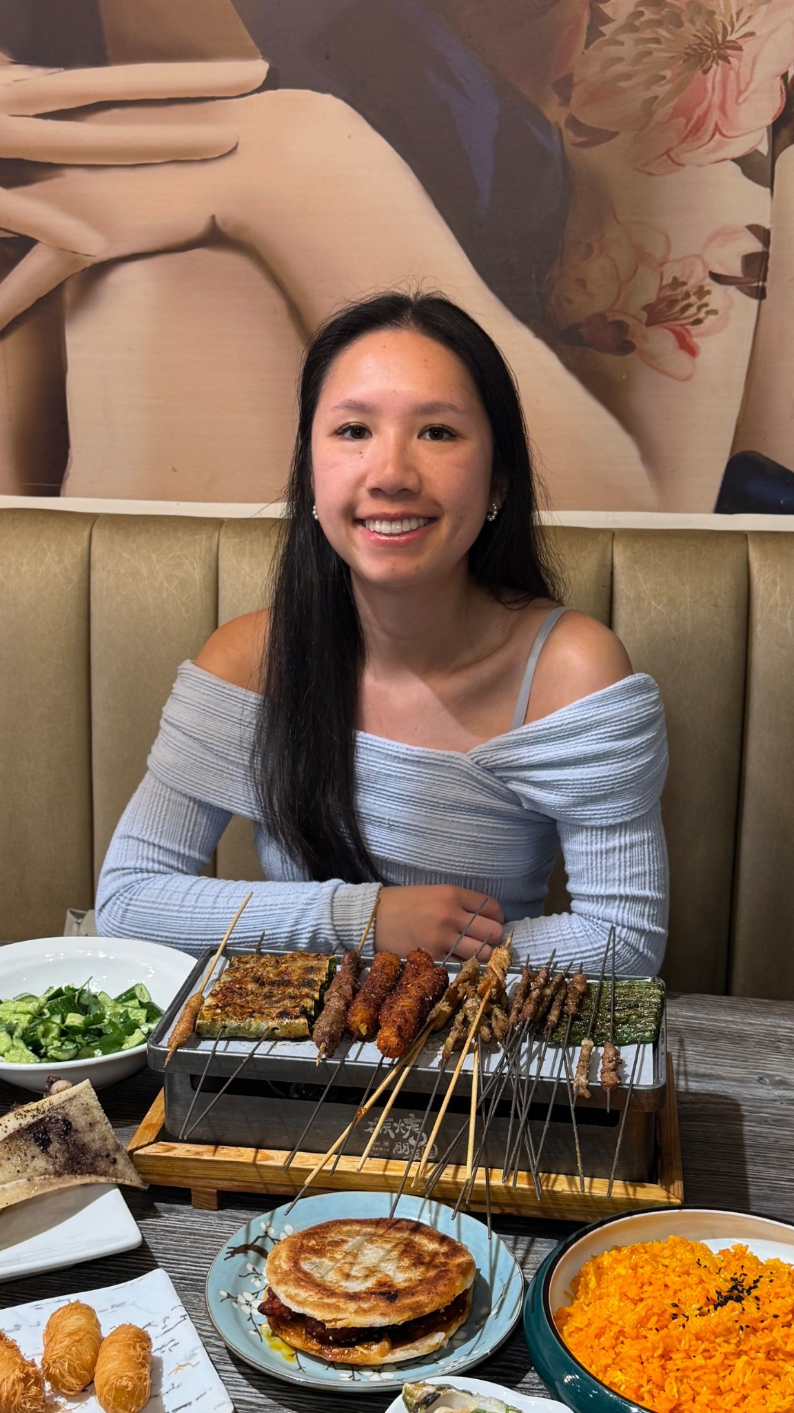 Off the shoulder blue top from Nordstrom! 🩵 I got this a couple of years ago, so have to link similar styles!