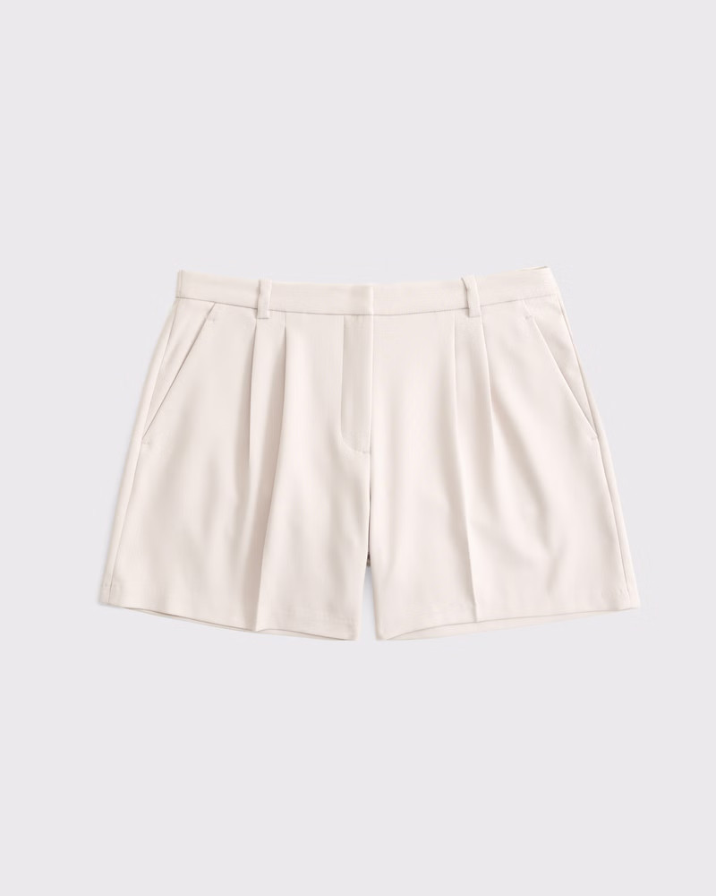Curve Love A&F Sloane Low Rise Tailored Short | Abercrombie & Fitch (US)