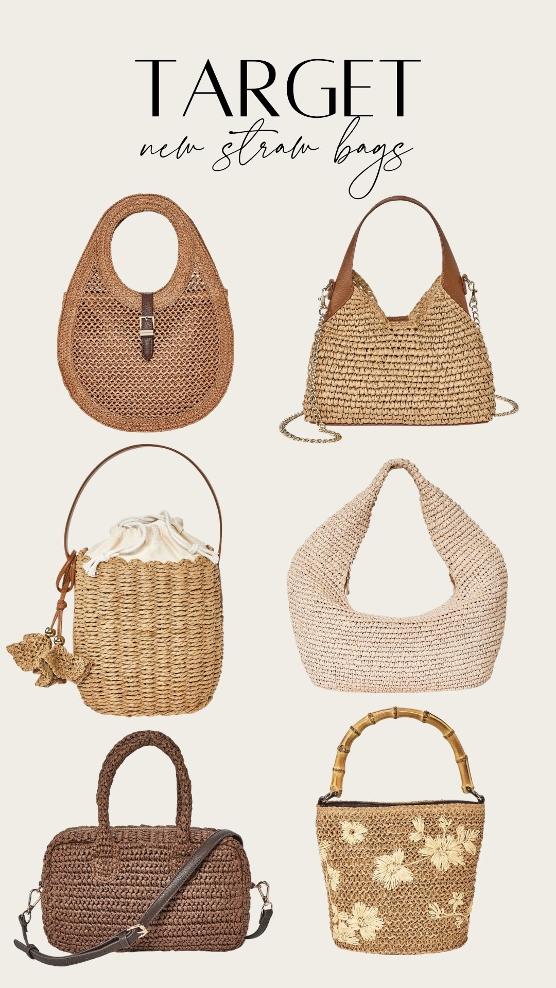Straw summer bags from @Target 