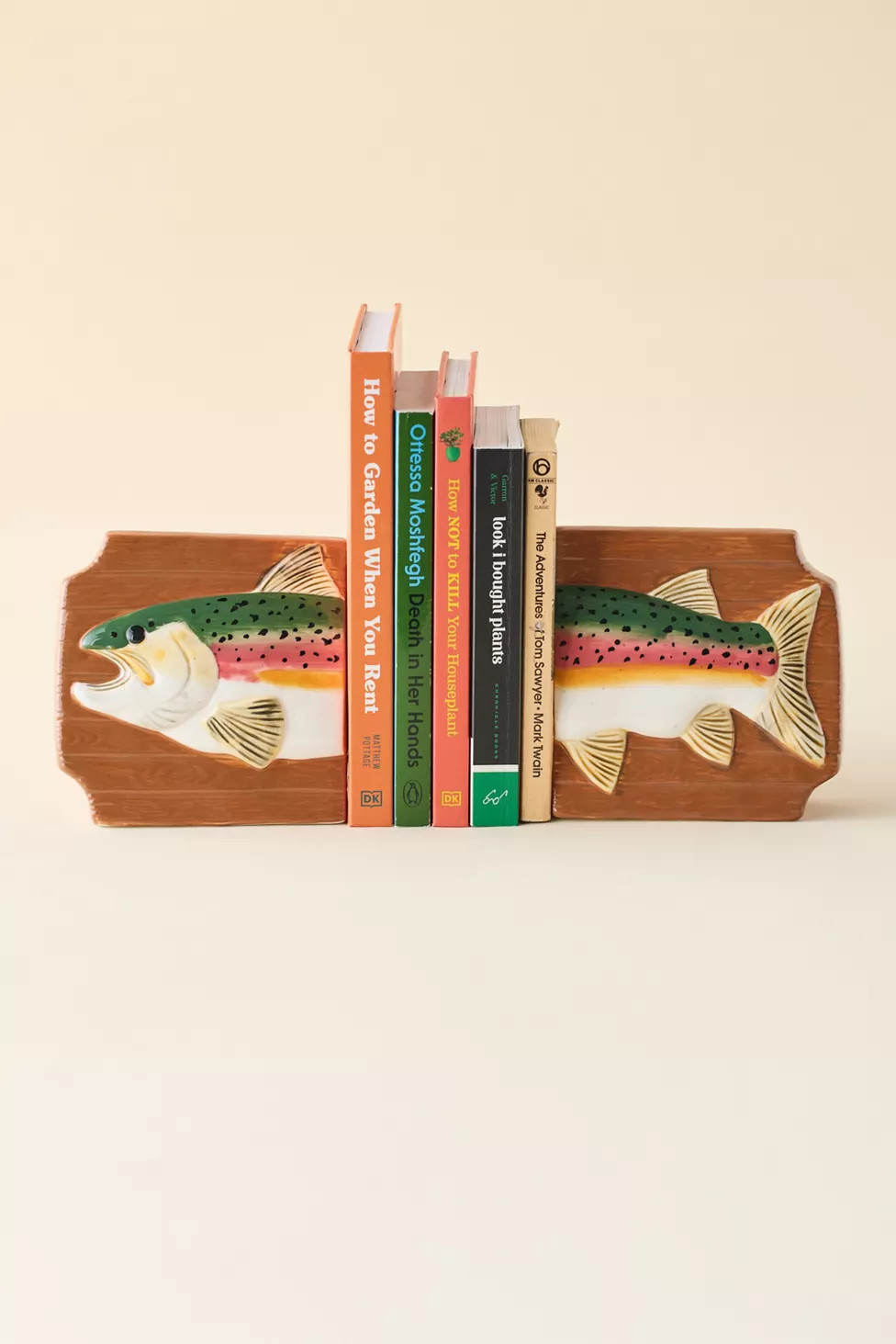 Mounted Fish Ceramic Bookend Set | Urban Outfitters (US and RoW)