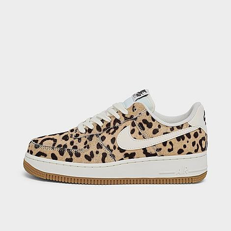 Nike Women's Air Force 1 '07 Cheetah Print Casual Shoes in Baroque Brown/Sail/Sesame Size: 11.5 | Finish Line (US)