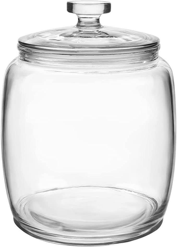 2.5 Gallon Glass Jars with Lids, Large Cookie Jars with Big Opening, 1 Pack Food Storage Canister... | Amazon (US)