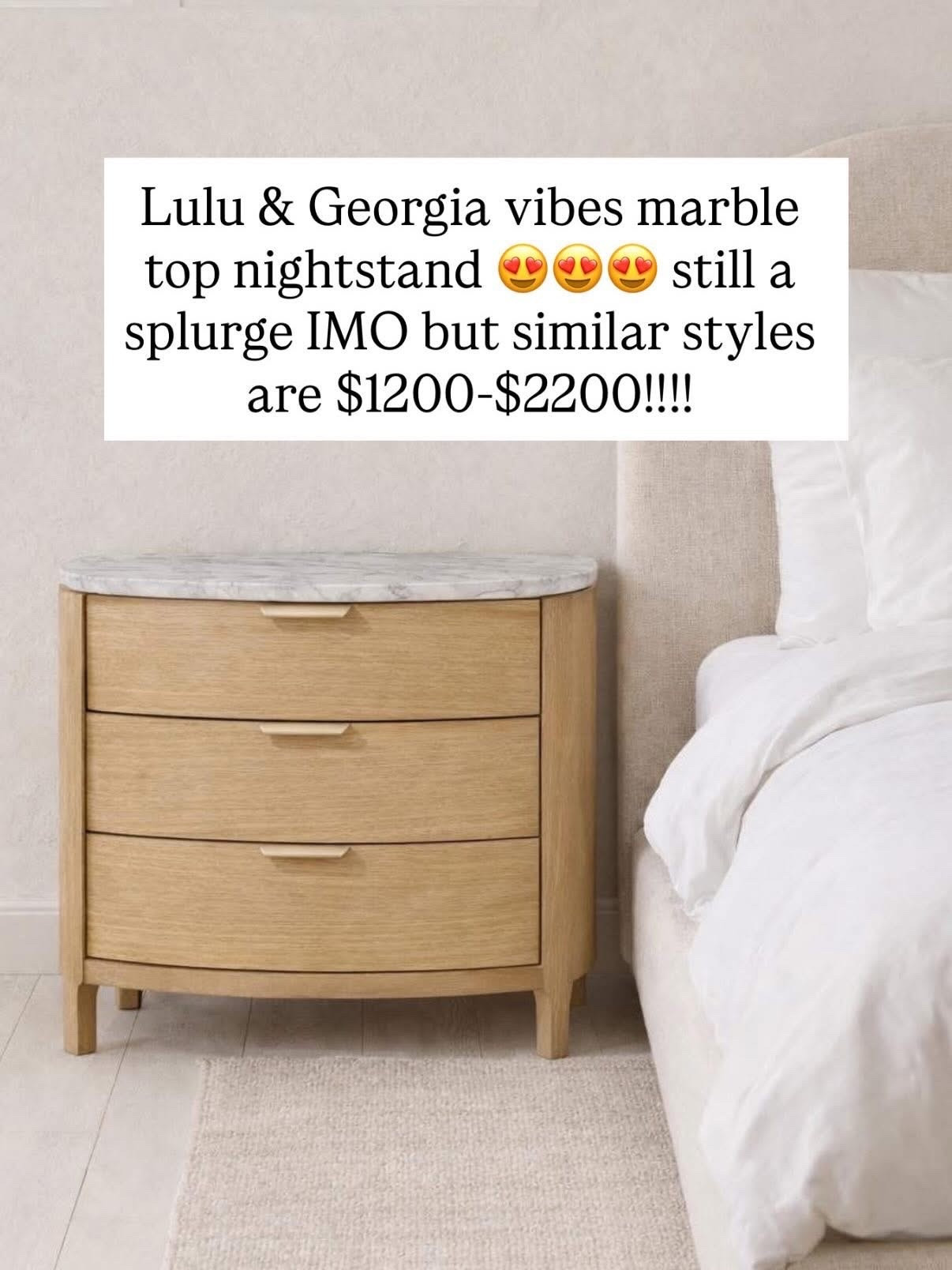I’ve never seen a marble top nightstand this size less than $1200 🤯😍🙌🏻🙌🏻🙌🏻 fraction of the cost!