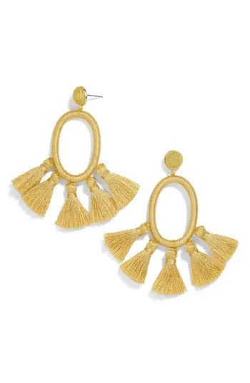 Women's Baublebar Tassel Oval Hoop Earrings | Nordstrom