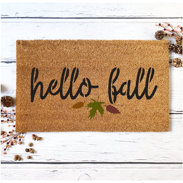 Hello Fall Door Mat Housewarming Gift Birthday Gift Welcome Mat Outdoor Indoor Home Kitchen Balco... | Walmart (US)