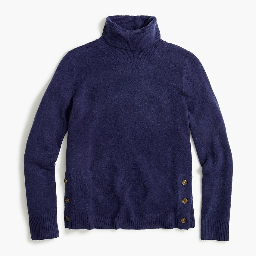 Button turtleneck in extra-soft yarn | J.Crew Factory
