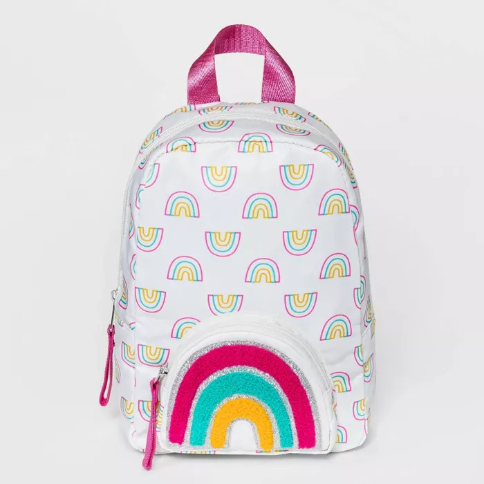 Girls' Rainbow Printed Mini with Embellished Pocket Backpack - Cat & Jack™ | Target