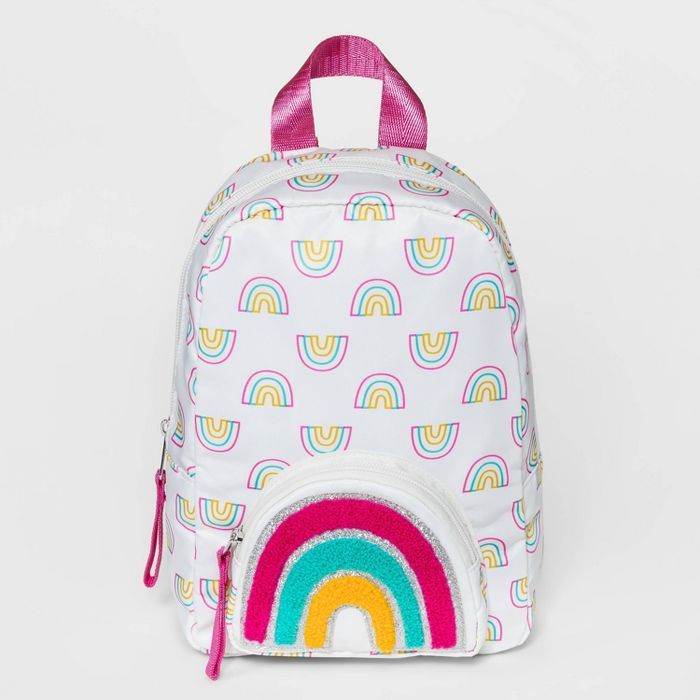 Girls' Rainbow Printed Mini with Embellished Pocket Backpack - Cat & Jack™ | Target