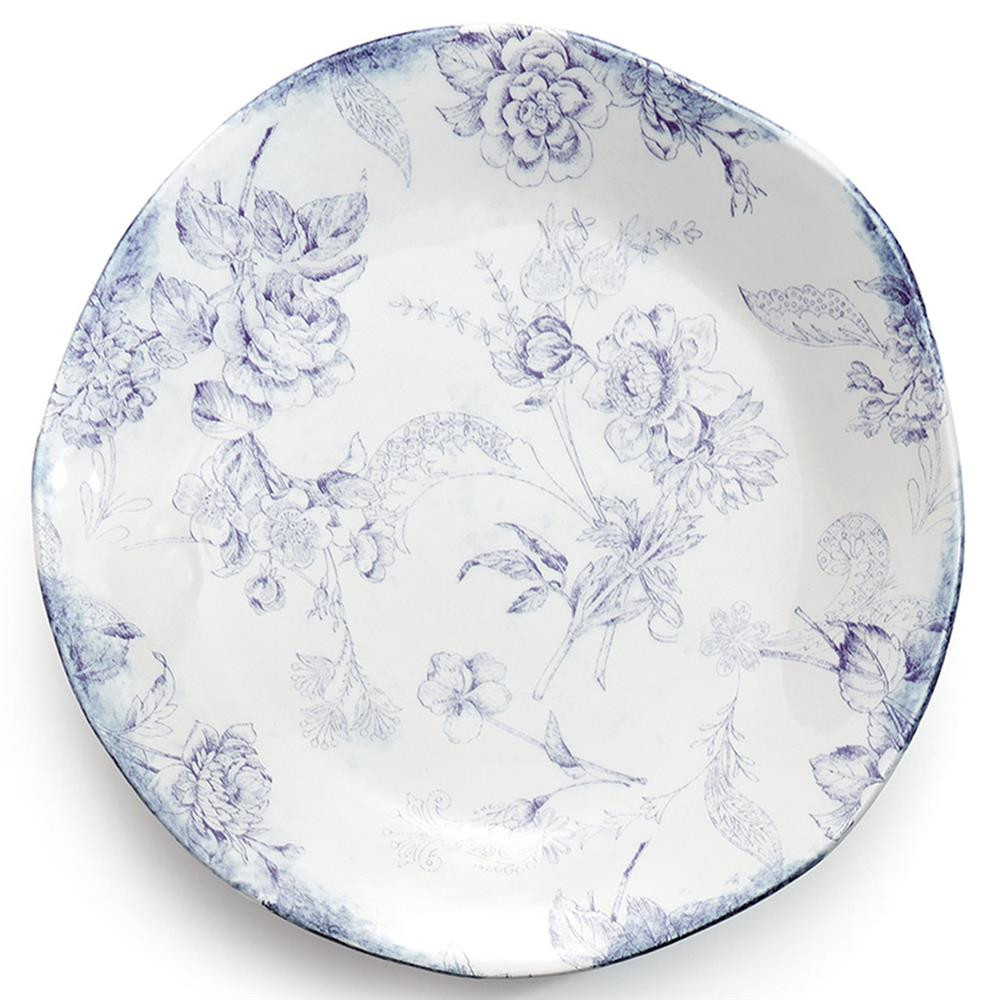 Arte Italica Giulietta French Country Blue Floral Ceramic Dinner Plate | Kathy Kuo Home