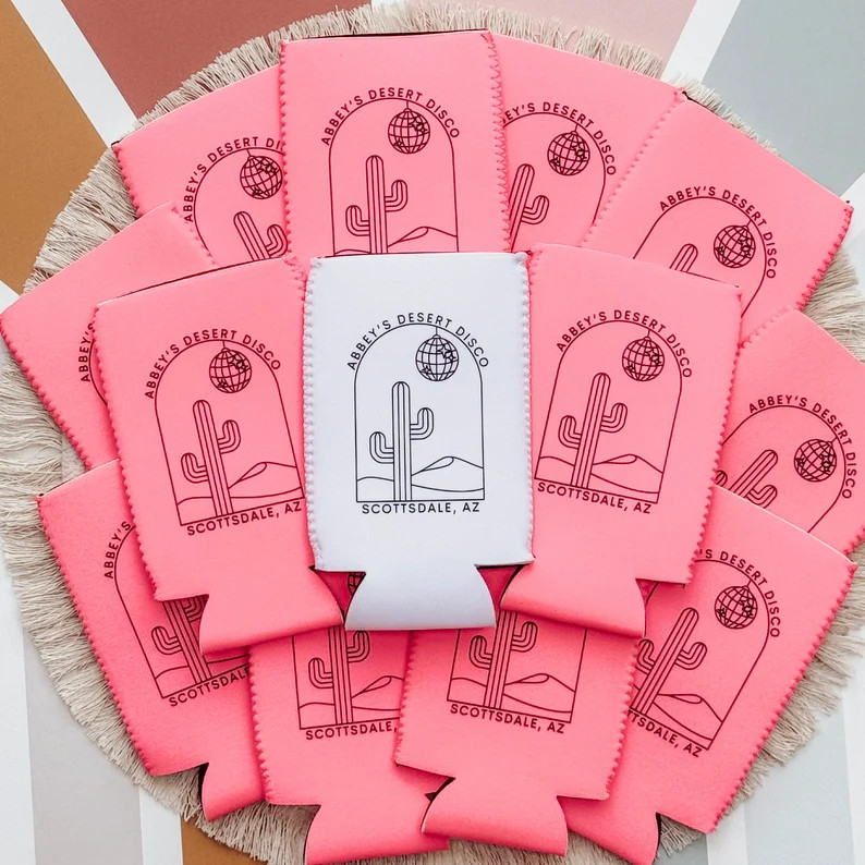 Desert Disco Bachelorette, Last Disco, Desert Bach, Scottsdale, Disco Ball, Custom Can Cooler, Sc... | Etsy (US)