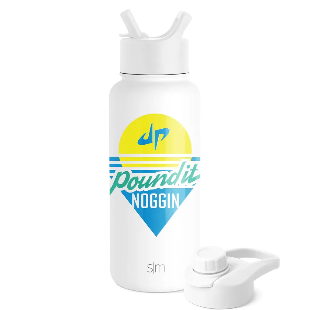 Dude Perfect Summit Water Bottle with Straw Lid and Chug Lid | Simple Modern