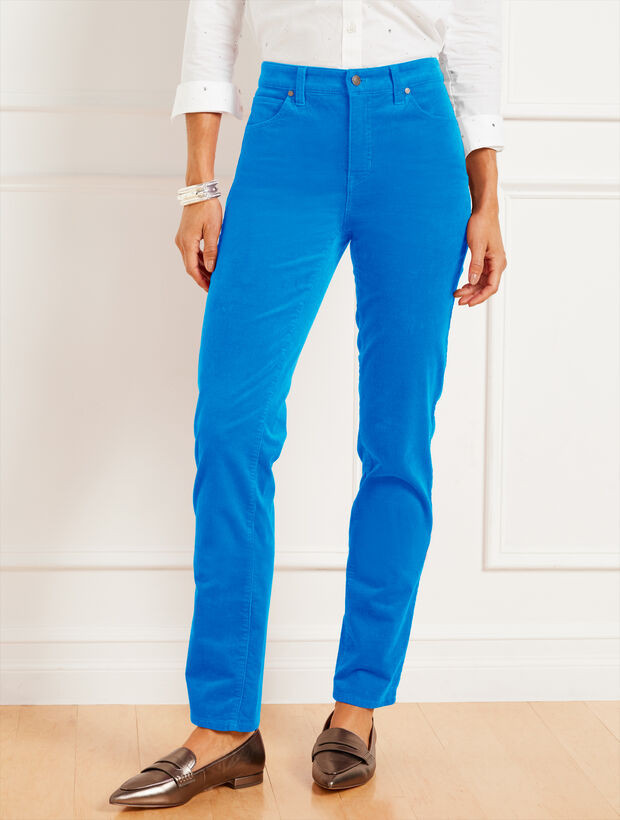 Stretch Corduroy Straight Leg Pants - Solids | Talbots