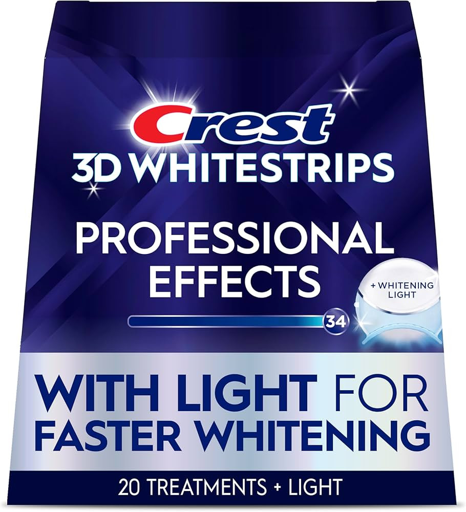 Crest 3D Whitestrips, Radiant Express with LED Accelerator Light, Teeth Whitening Strip Kit, 40 S... | Amazon (US)