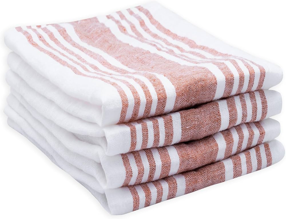 Linen Napkins Set of 4, 100% Pure Linen, Cloth Dinner Napkins - Farmhouse Dinner Napkins, Bistro ... | Amazon (US)