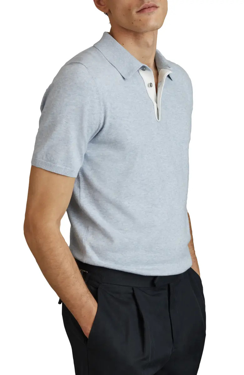 Reiss Finch Heathered Polo Sweater | Nordstrom | Nordstrom