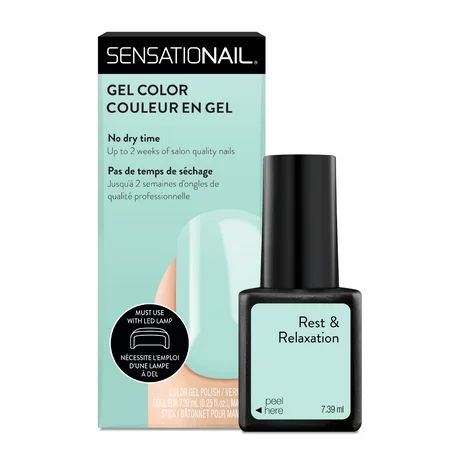 SensatioNail Gel Nail Polish (Green) Rest and Relaxation 0.25 fl oz | Walmart (US)