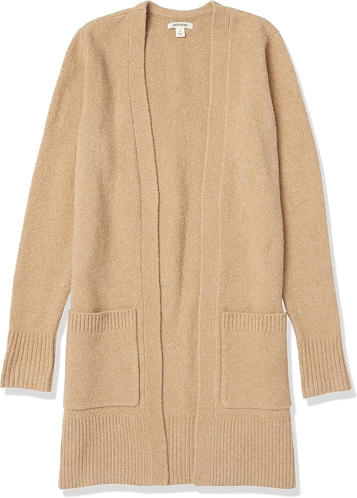 Goodthreads Women's Boucle Cardigan Sweater | Amazon (US)