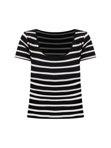 Striped Square Neck Tee | Ann Taylor
