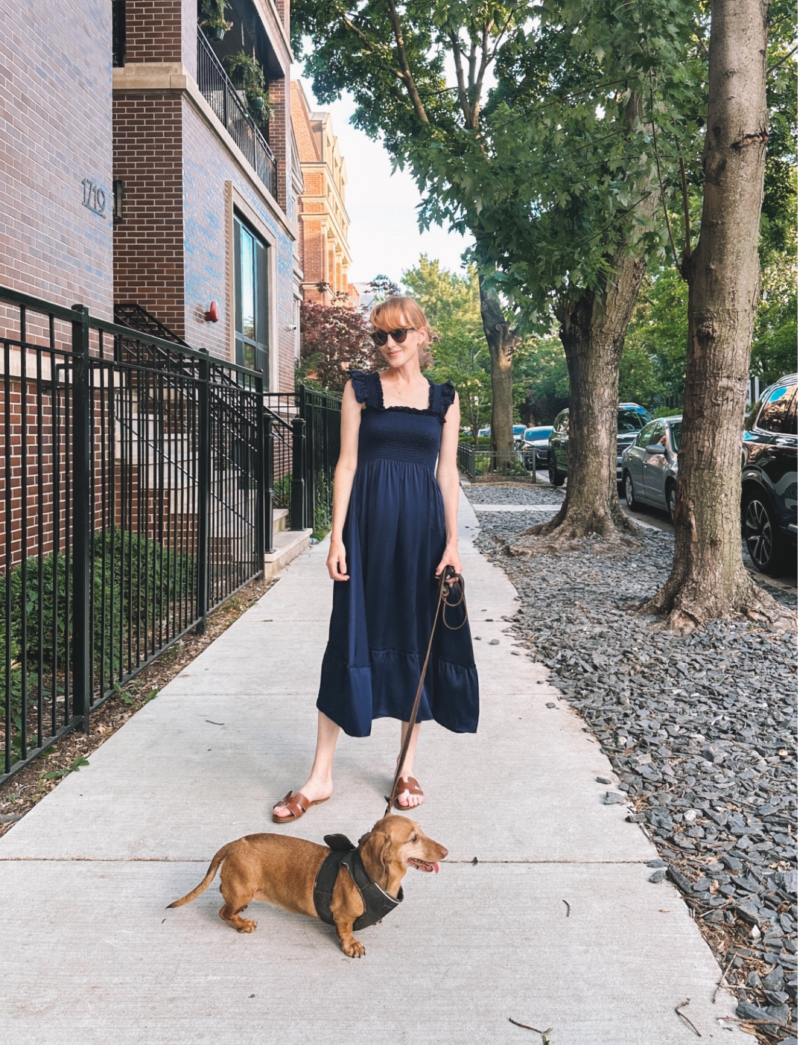 Quince navy dresses are my favorites!! The prices are unbeatable and they’ll stand the test of time in terms of both quality and style — true to size and normally around $60-$80!! 