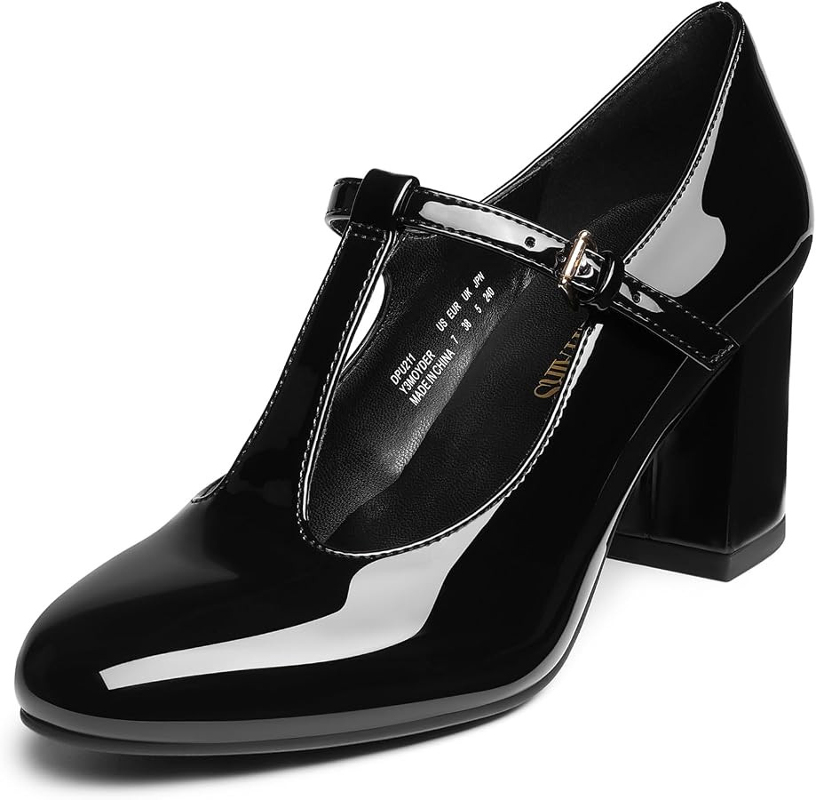 DREAM PAIRS Mary Jane Chunky Heels Wedding Dress Shoes | Amazon (US)