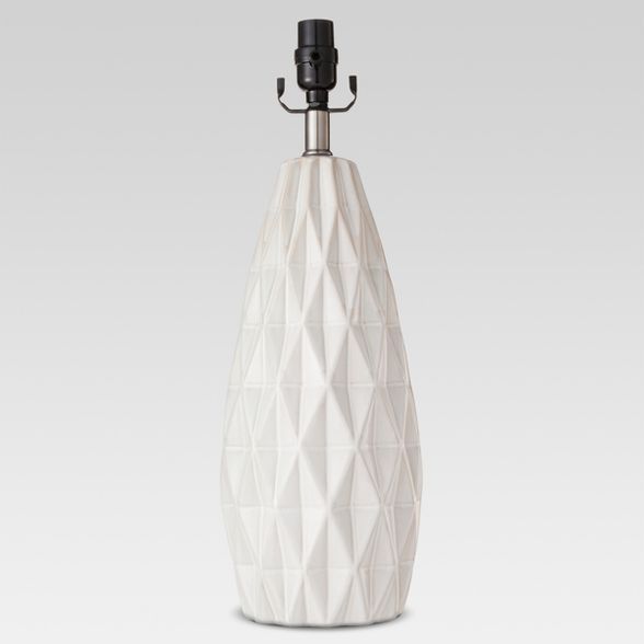 Faceted Ceramic Large Lamp Base White - Threshold™ | Target