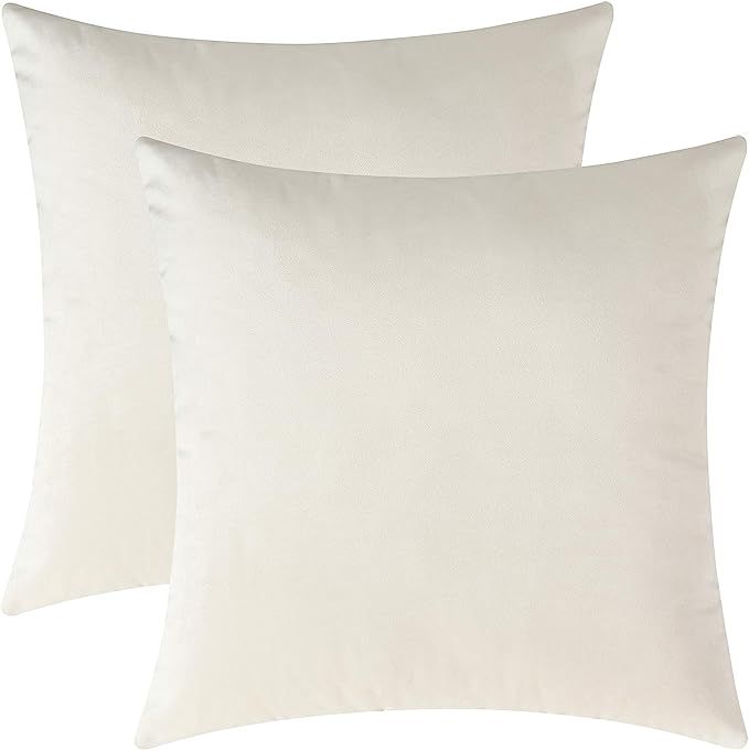 Amazon.com: Mixhug Decorative Throw Pillow Covers, Velvet Cushion Covers, Solid Throw Pillow Case... | Amazon (US)