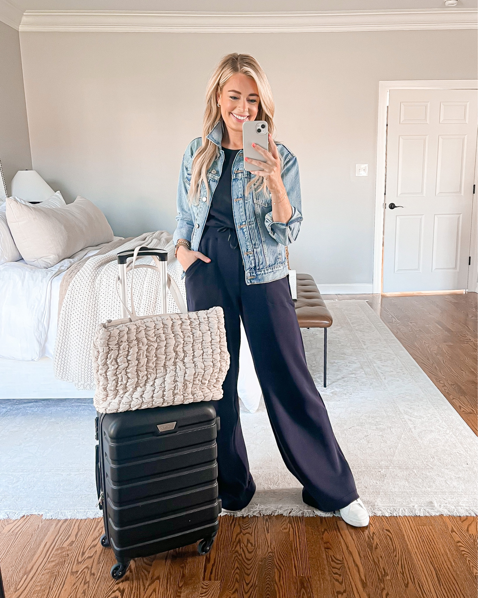 Travel Outfit // This Spanx jumpsuit is so comfortable, it’s like wearing pj’s! Wearing a small tall in jumpsuit for extra length (I’m 5’6)

Travel outfit, airport outfit, jean jacket, denim jacket, spring outfit, white sneakers 

#LTKFind #LTKstyletip #LTKSeasonal