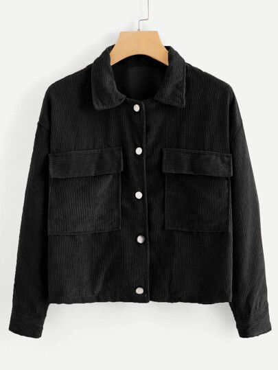 Dual Pocket Corduroy Jacket | SHEIN