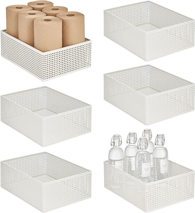 Nate Home by Nate Berkus Large Perforated Metal Bin | Essential for Kitchen Cabinet or Pantry Org... | Amazon (US)