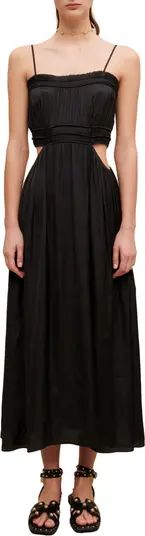 Rubia Shirred Cutout Midi Dress | Nordstrom