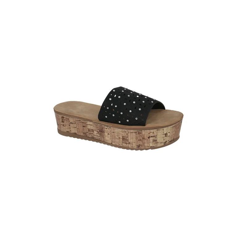 Alexis Bendel Women's Crochet Low Heel Platform Wedge Sandals, Sizes 6-11 | Walmart (US)